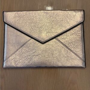 Rebecca Minkoff Copper colored Metallic Leo Envelope Clutch